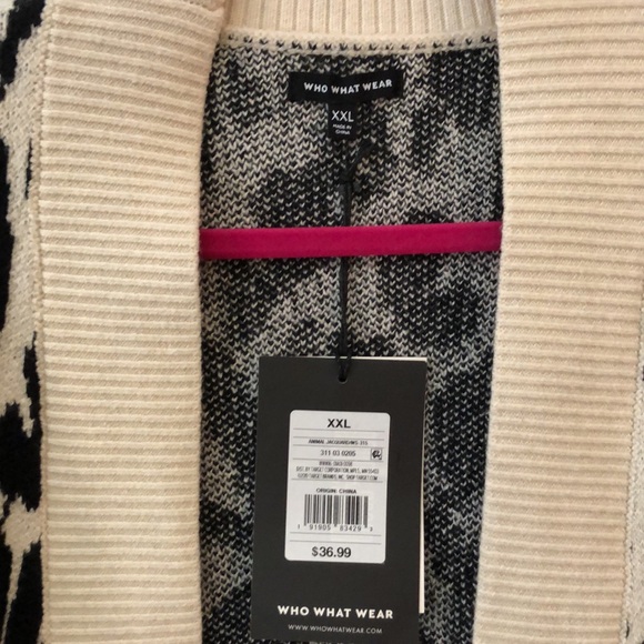 NWT Who What Wear for Target oversized animal print open cardigan. XXL. - Picture 2 of 6